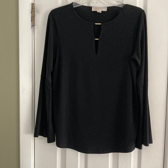 MICHAEL KORS VELL SLEEVE BAR- KEYHOLE BLOUSE SIZE S - Picture 1 of 7